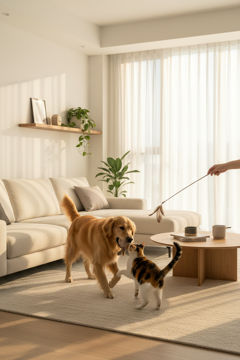 Happy Pets Playing